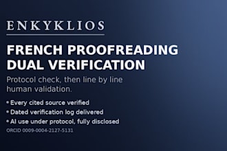 proofread and fact check your french texts