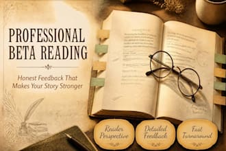 beta read your romance manuscript or sci fi novel as an alpha beta reader