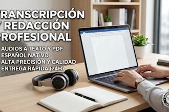 transcribir tus audiosa texto y redactar articulos