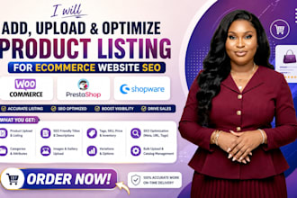 add upload prestashop woocommerce shopware product listing ecommerce website seo