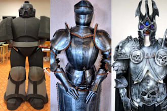 create custom eva foam cosplay armor set anime props helmet mask commission