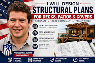 design structural plans for decks patios and covers