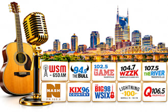 broadcast your song and promote nashville on radio stations