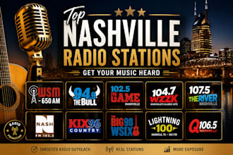 broadcast your song and promote nashville radio stations