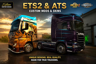 create a custom euro truck 2 ats beaming omsi and others skin
