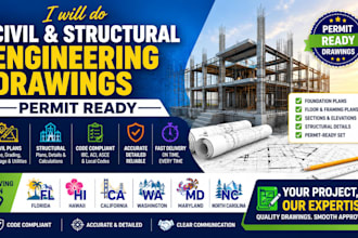 do civil and structural engineering drawings and permit ready fl hi ca wa md nc