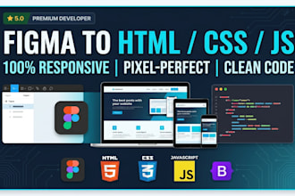 convert figma to html css responsive website