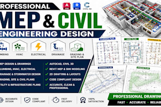 create missouri autocad civil 3d mep plumbing and electrical drawings