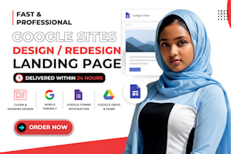build google sites website design or redesign landing page in 24 hours