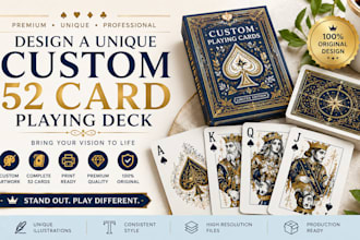 design a unique custom 52 card playing deck