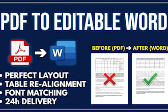 convert PDF to editable word or excel