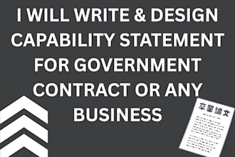 create a professional capability statement for government contract