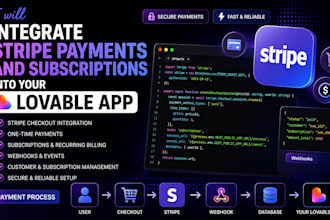 integrate stripe payments and subscriptions into your lovable app