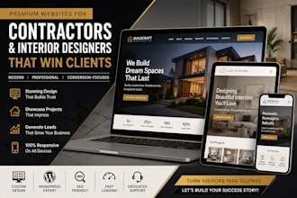 build a wordpress contractor website, construction and remodeling web design