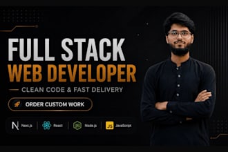be your full stack next js node js developer for mvp