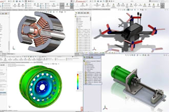 do 3d parametric cad mechanical model solidworks design for step file printing