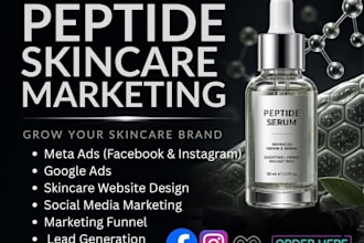 promote your peptide skincare marketing brand with meta google ads