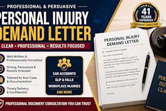 write a professional personal injury demand letter for your claim