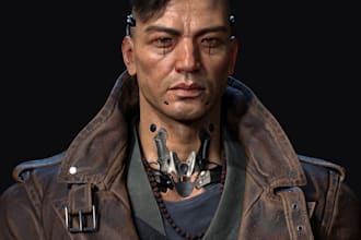 do 3d game character 3d character modeling 3d sculpting low poly model metahuman