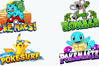 design custom pokemon, fakemon, pokemon cards, chibi, funke logo and anime art