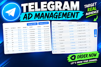 setup telegram ad, drive 50k VIP users telegram ad, optimize, manage telegram ad
