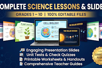 design interactive science lesson slides and quizzes