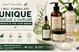 formulate unique skincare and haircare products for your brand