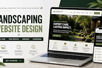 build lawn care, landscaping, tree service, arborist and gardening website