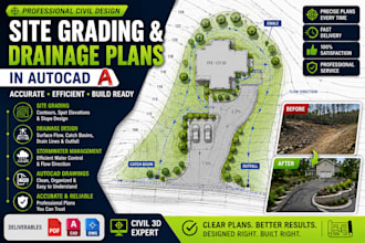 create site grading and drainage plans in autocad