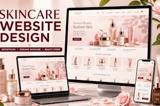 build skincare website esthetician website organic website skincare beauty store