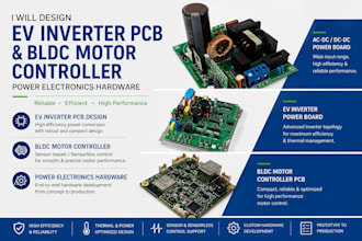 design ev inverter pcb and bldc motor controller power electronics hardware