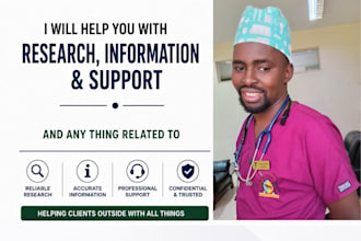 help you with research, information and support related to kenya