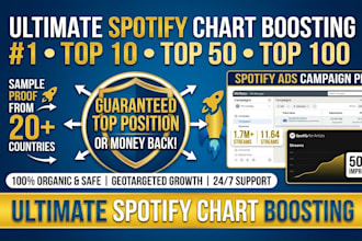 chart your spotify music to top 100 in spotify chart perfectly