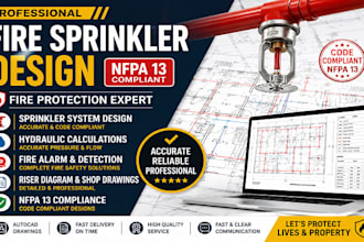 design fire sprinkler system nfpa 13 hydraulic calculations fire protection plan