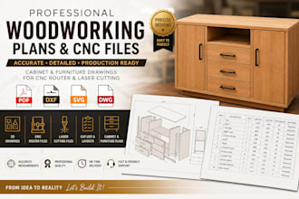 create professional woodworking plans for cnc and laser cutting and cabinet