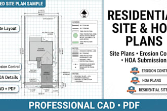 design erosion control, hoa and residential site plan
