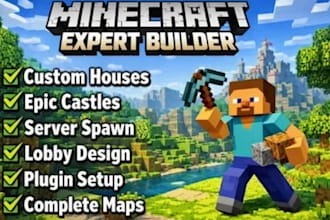 build custom minecraft server spawn, lobby, hub and game map for your server