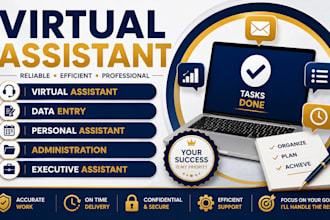 be your assistant for data entry, admin and personal assistant work