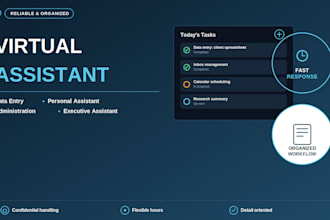 be your assistant for data entry, admin and personal assistant work