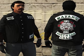 create fivem eup clothing, biker kuttes, mc vest, gang patches for gta v rp