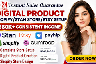 24hours sales guarantee stan store setup stan store design stan store marketing
