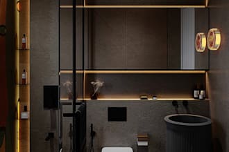 do 3d bathroom design, bathroom remodel, master bathroom 3d realistic render