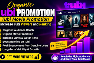 do organic tubi promotion, tubi movie increase tubi viewers and ranking