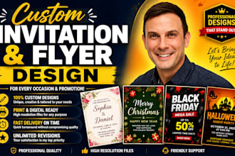 design invitation card christmas greeting card blackfriday flyer halloween flyer