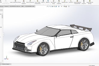 design automotive parts, custom car components and 3d cad models, rc body kit