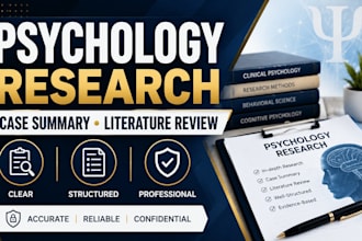 conduct psychology research and create clear structured literature summaries