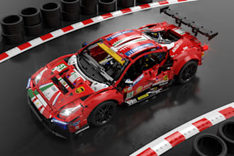 design 3d lego design set,moc ,lego technic bike, car, ship with instruction XML