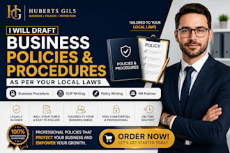 draft business policies and procedures as per your local laws