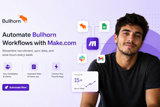 automate bullhorn CRM and ats workflows with make com