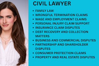 handle insurance claims, accident compensation, and insurance disputes